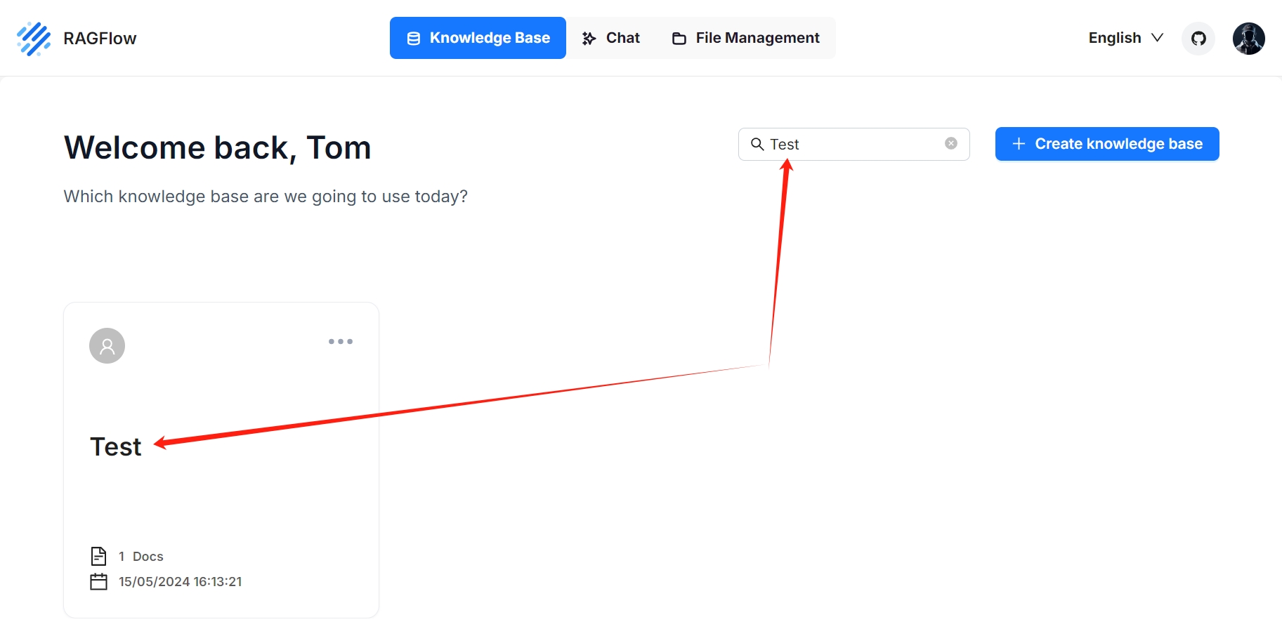 search knowledge base